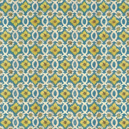 Daisy and Floral Geometric Link Print Paper ~ Tassotti 